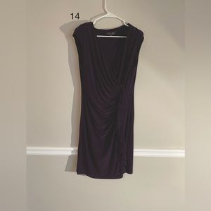 Purple wrap dress